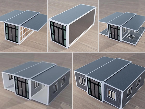 An installation step introduction of expandable container house.