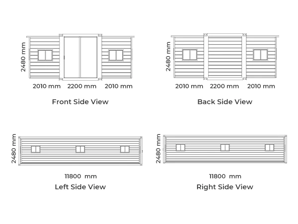 Different view of 40 ft modular expandable container house.
