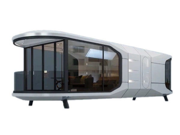 A set of prefabricated capsule house with whole intelligent system.