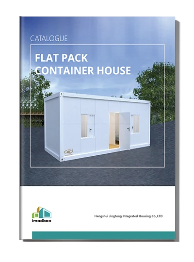 A data sheet cover of flat pack container house.