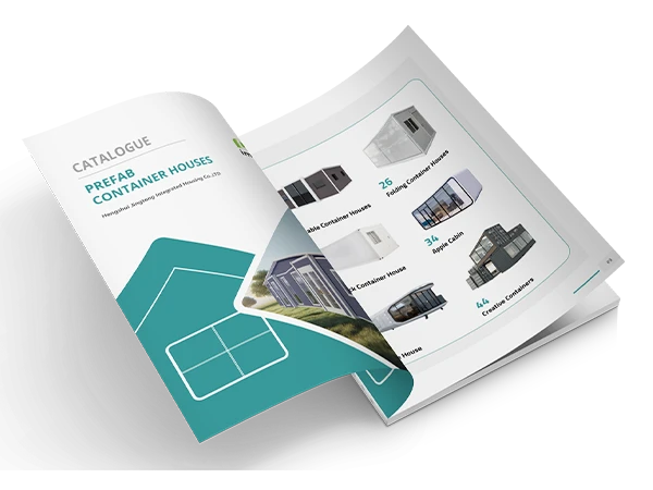 A catalogue cover of prefab container house.