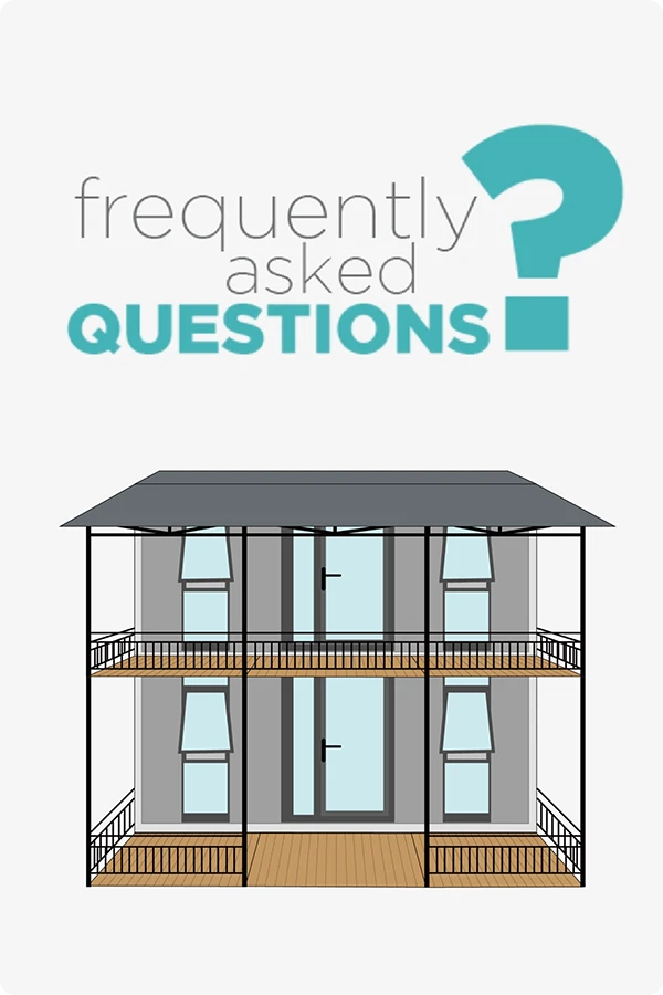 A two-story expandable container house.